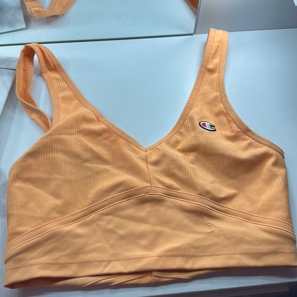 Orange champion sports bra